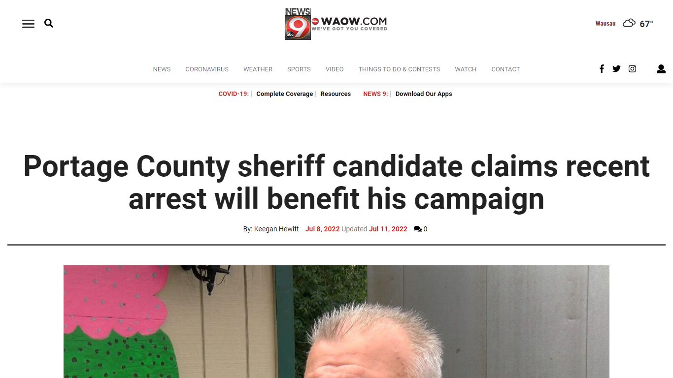 Portage County sheriff candidate claims recent arrest will ... - WAOW